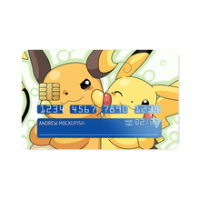 Load image into Gallery viewer, Pikachu and Raichu Credit Card Skins (4-in-1 Pack)