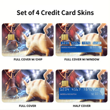 Load image into Gallery viewer, Pikachu Vs Charizard Credit Card Skins (4-in-1 Pack)