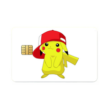 Load image into Gallery viewer, Pikachu wearing Ash's hat Credit Card Skins (4-in-1 Pack)