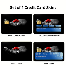 Load image into Gallery viewer, Pokeball In Hand Credit Card Skins (4-in-1 Pack)