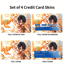 Load image into Gallery viewer, Portgas D. Ace - One Piece Credit Card Skins (4-in-1 Pack)