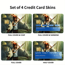 Load image into Gallery viewer, Princess Mononoke Credit Card Skins (4-in-1 Pack)