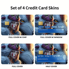 Load image into Gallery viewer, Princess Mononoke Credit Card Skins (4-in-1 Pack)