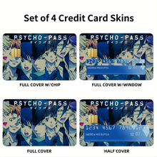 Load image into Gallery viewer, Psycho- Pass Main Members Faces Credit Card Skins (4-in-1 Pack)