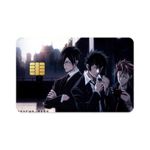 Load image into Gallery viewer, Psycho-Pass Nobuchika Ginoza, Shuusei Kagari, Tomomi Masaoka Credit Card Skins (4-in-1 Pack)