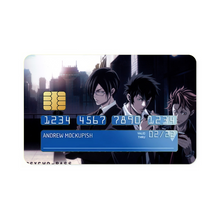 Load image into Gallery viewer, Psycho-Pass Nobuchika Ginoza, Shuusei Kagari, Tomomi Masaoka Credit Card Skins (4-in-1 Pack)