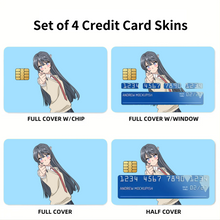 Load image into Gallery viewer, Rascal Does Not Dream Of Bunny Girl Senpai Credit Card Skins (4-in-1 Pack)