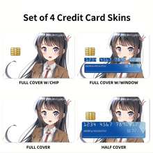 Load image into Gallery viewer, Rascal Does Not Dream Of Bunny Girl Senpai Credit Card Skins (4-in-1 Pack)