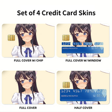 Load image into Gallery viewer, Rascal Does Not Dream Of Bunny Girl Senpai Credit Card Skins (4-in-1 Pack)