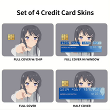 Load image into Gallery viewer, Rascal Does Not Dream Of Bunny Girl Senpai Credit Card Skins (4-in-1 Pack)