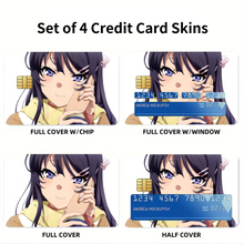 Load image into Gallery viewer, Rascal Does Not Dream Of Bunny Girl Senpai Credit Card Skins (4-in-1 Pack)