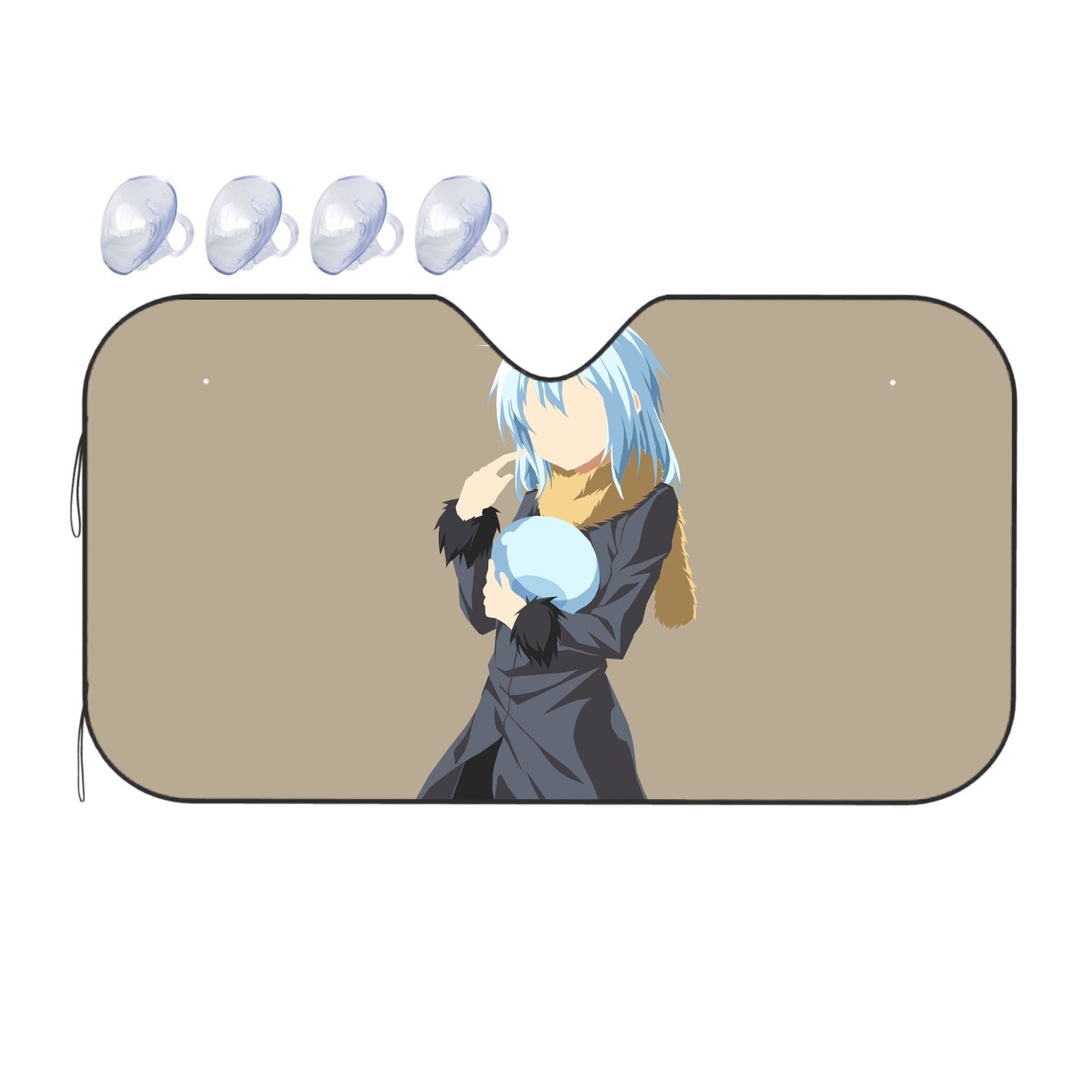 Rimuru Tempest in human form and in slime form minimalist Car Sunshade