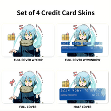 Load image into Gallery viewer, Rimuru Tempest in human form play with slime form  Credit Card Skins (4-in-1 Pack)