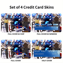 Load image into Gallery viewer, Rin and Yukio Okumura Credit Card Skins (4-in-1 Pack)