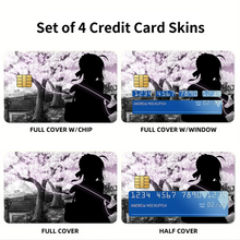 Load image into Gallery viewer, Saber 「Black/White」 Credit Card Skins (4-in-1 Pack)