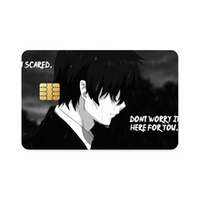 Load image into Gallery viewer, Sad Animewith quote Credit Card Skins (4-in-1 Pack)
