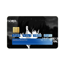 Load image into Gallery viewer, Sad Animewith quote Credit Card Skins (4-in-1 Pack)