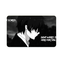 Load image into Gallery viewer, Sad Animewith quote Credit Card Skins (4-in-1 Pack)