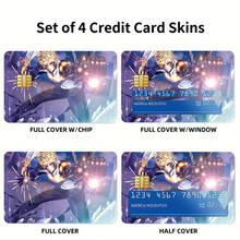 Load image into Gallery viewer, Saitama and Genos Credit Card Skins (4-in-1 Pack)