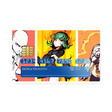 Load image into Gallery viewer, Saitama, Tatsumaki and Genos Credit Card Skins (4-in-1 Pack)