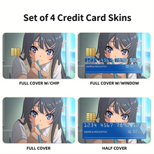 Load image into Gallery viewer, Sakurajima Mai Credit Card Skins (4-in-1 Pack)