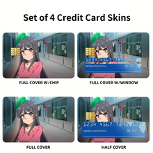 Load image into Gallery viewer, Sakurajima Mai Credit Card Skins (4-in-1 Pack)