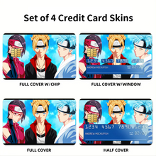 Load image into Gallery viewer, Sarada Uchiha Boruto Uzumaki  Credit Card Skins (4-in-1 Pack)