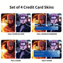 Load image into Gallery viewer, Sasuke (Moon Of Six Paths) and Naruto (Sun Of Six Paths)  Credit Card Skins (4-in-1 Pack)