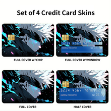Load image into Gallery viewer, Satoru Gojo Acid Blue Eyes Credit Card Skins (4-in-1 Pack)