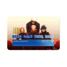 Load image into Gallery viewer, Satoru Gojo Yuji Itadori Nobara Kugisaki and Megumi Fushiguro Credit Card Skins (4-in-1 Pack)