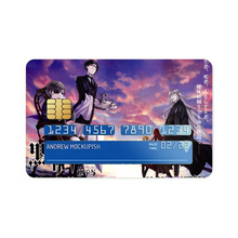 Load image into Gallery viewer, Sebastian Michaelis, Ciel Phantomhive and Undertaker (Black Butler) Credit Card Skins (4-in-1 Pack)
