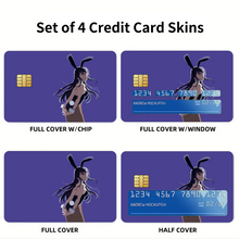 Load image into Gallery viewer, Seishun Buta Yarou wa Bunny Girl Senpai no Yume wo Minai Credit Card Skins (4-in-1 Pack)