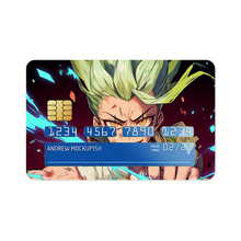 Load image into Gallery viewer, Senku Ishigami - Dr. Stone Anime Background Credit Card Skins (4-in-1 Pack)