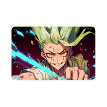 Load image into Gallery viewer, Senku Ishigami - Dr. Stone Anime Background Credit Card Skins (4-in-1 Pack)