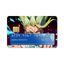 Load image into Gallery viewer, Senku Ishigami - Dr. Stone Anime Background Credit Card Skins (4-in-1 Pack)