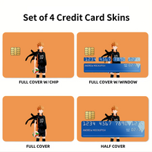 Load image into Gallery viewer, Shōyō Hinata Credit Card Skins (4-in-1 Pack)
