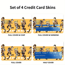 Load image into Gallery viewer, Shingeki no Kyojin - Group Shot Credit Card Skins (4-in-1 Pack)