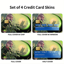 Load image into Gallery viewer, Shinoa Green Moon Credit Card Skins (4-in-1 Pack)