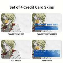 Load image into Gallery viewer, Shion Karanomori Face Credit Card Skins (4-in-1 Pack)