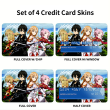 Load image into Gallery viewer, Silica,Kirito,Asuna and Lisbeth Credit Card Skins (4-in-1 Pack)