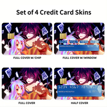 Load image into Gallery viewer, Sora and Shiro Credit Card Skins (4-in-1 Pack)