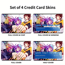 Load image into Gallery viewer, Sora and Shiro Credit Card Skins (4-in-1 Pack)