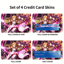 Load image into Gallery viewer, Sword Art Online Asuna Yuuki Credit Card Skins (4-in-1 Pack)