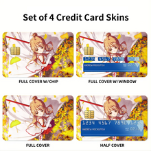 Load image into Gallery viewer, Sword Art Online Asuna Yuuki Credit Card Skins (4-in-1 Pack)