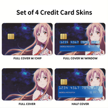 Load image into Gallery viewer, Sword Art Online Asuna Yuuki Credit Card Skins (4-in-1 Pack)