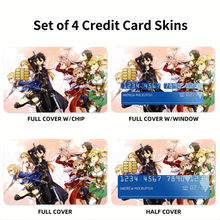 Load image into Gallery viewer, Sword Art Online Asuna Yuuki Credit Card Skins (4-in-1 Pack)