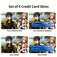 Load image into Gallery viewer, Sword Art Online Asuna Yuuki, Yui Credit Card Skins (4-in-1 Pack)
