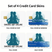 Load image into Gallery viewer, Sword Art Online(Kirito and Asuna) Credit Card Skins (4-in-1 Pack)
