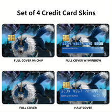 Load image into Gallery viewer, Tempest Wolf  Credit Card Skins (4-in-1 Pack)