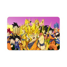 Load image into Gallery viewer, The many forms of Goku throughout the years Credit Card Skins (4-in-1 Pack)